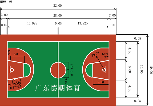 學校塑膠籃球場