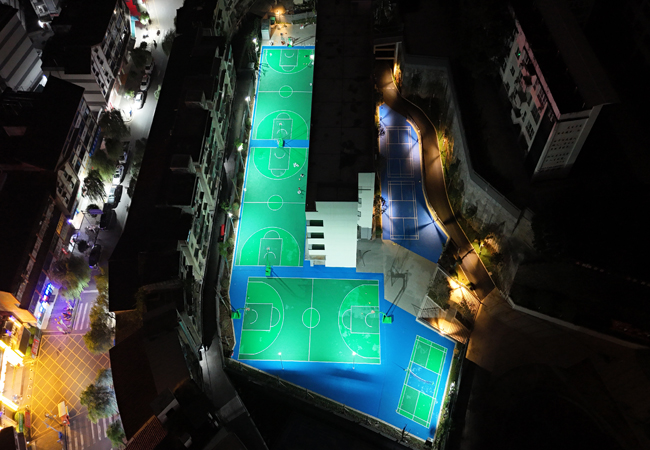 四川省宜賓長寧第一實驗小學2600平方雙層EPDM場地順利完工！